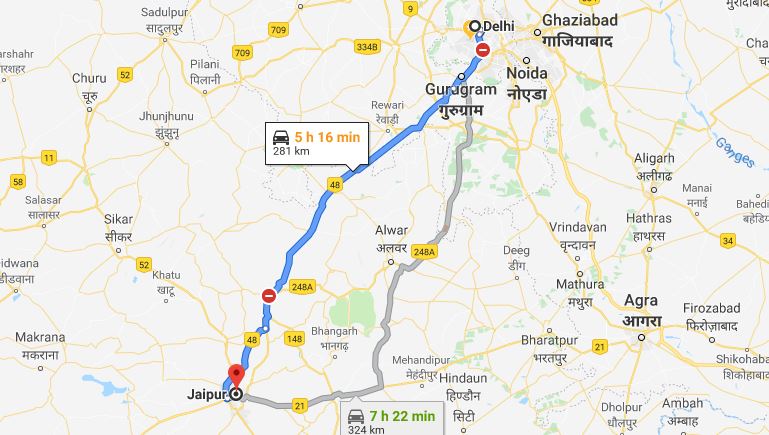 Best Route to Reach Jaipur from Delhi